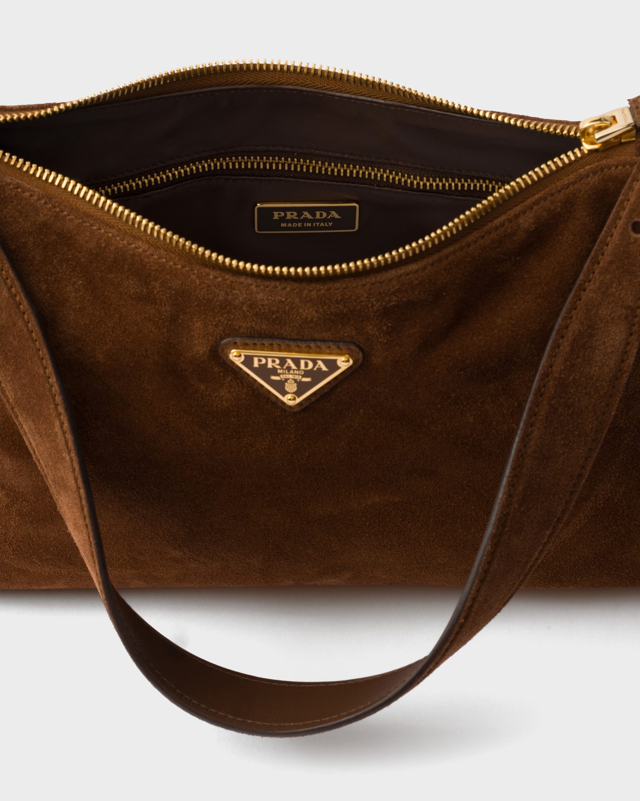 Prada Aimée medium suede shoulder bag - Image 2